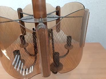 alat za mobilne telefone: Luster mesing, drvo, staklo, 42cm Sirina lustera je 42cm, sa pet — 6