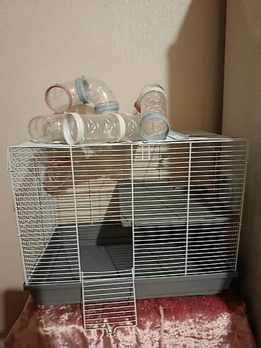 sican sekili: Hamster/qəbilə gəmiricilər üçün qəfəs və tunel dəsti - Metallik — 5