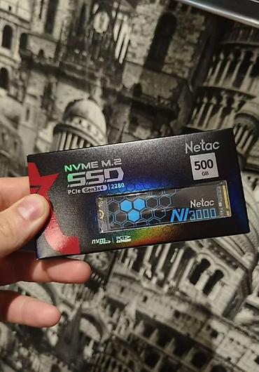 ssd 500: Daxili SSD disk Netac, 512 GB, M.2, İşlənmiş — 1