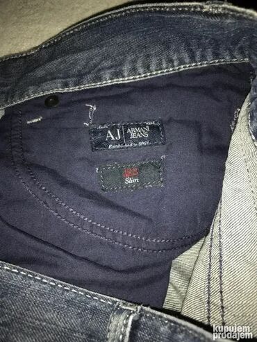 Farmerke: ARMANI jeans farmerice 33 100% cotton Polustruk 45cm duzina 110cm — 9