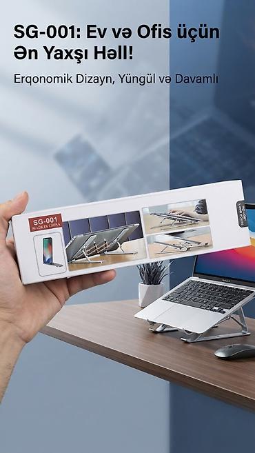 dj standı: Alüminium Laptop Standı – SG-001 - Material: yüngül və möhkəm — 2
