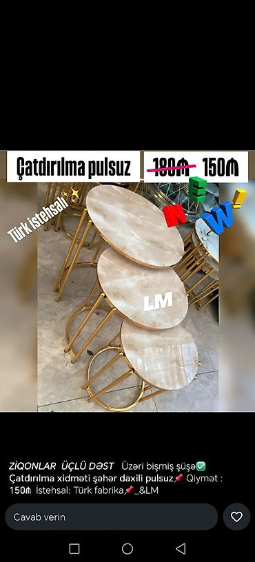 zigon: ZİQONLAR Üçlü Dəst – Türk istehsalı - Üst səth: bişmiş şüşə - — 1