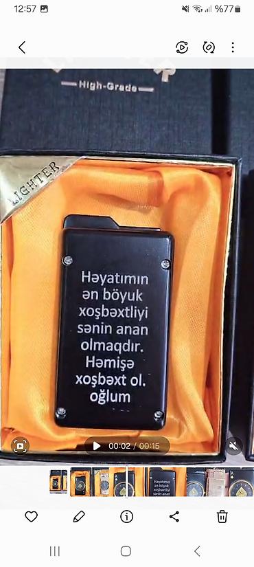 Hədiyyələr: Qravirovkalı premium alışqan – hədiyyəlik dəst Məhsulun — 4