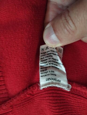 Džemperi: Džemper, Lacoste, bоја - Crvena, Pamuk — 12