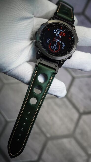 Ремешки, браслеты для часов: Ремешки для Garmin из кожи, ручная работа. 22, 26 мм Есть в наличии и — 7