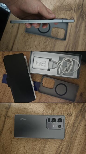 телефон fly iq445: Infinix Note 50, 256 ГБ, цвет - Серый, Беспроводная зарядка