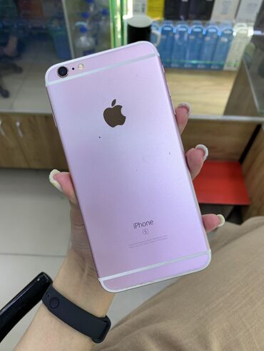 iphone 6s по низкой цене: IPhone 6s Plus, Б/у, 64 ГБ, Розовый, Защитное стекло, Кабель, 91 %