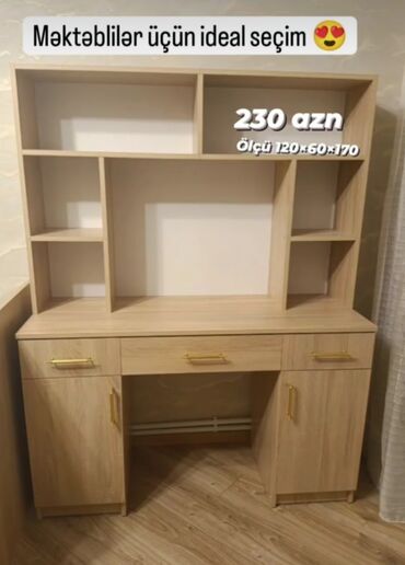 Uşaq masaları: Oğlan və qız üçün, Yeni, Siyirməli, Yazı masası, Stulsuz — 5