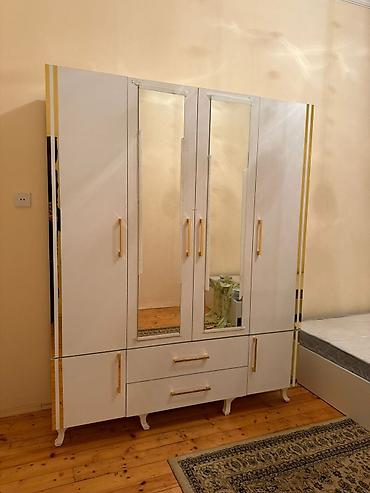 divarda kitab refi: Yeni, 4 qapılı, Güzgülü, Bej, Açılan, Düz dolab — 5