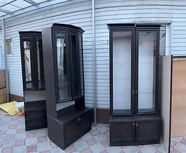 шкафф: Гарнитур для зала, Б/у, Шкаф, ДСП, Самовывоз, цвет - Коричневый — 1