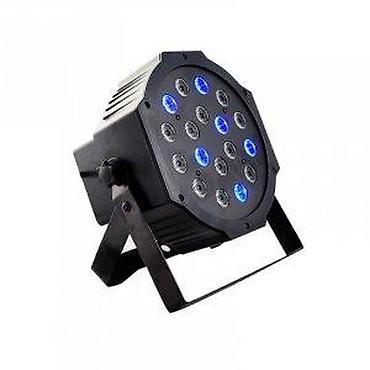 Osvetljenje: LED scenska PAR RGB reflektor lampa – 18x1W - Tip: LED PAR reflektor — 9