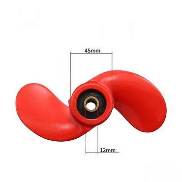 Vodeni transport: Dvorokraka elisa za vanbrodski motor – crvena - Prečnik elise: 99 mm — 6