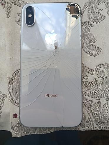 iphone arxa şüşə: IPhone X, Gümüşü, Qırıq — 3