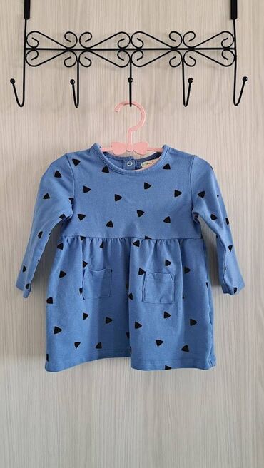 plave haljine: Mini, Long sleeve, 62-68