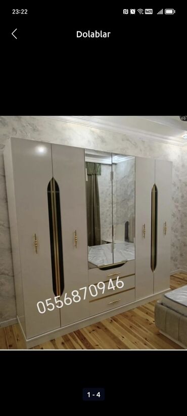 Dolablar: Yeni, Açılan, 3 qapılı Düz dolab, Dolab-asılqan, Azərbaycan — 3