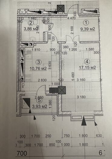 Продажа квартир: 1 комната, 45 м², Элитка, 7 этаж, ПСО (под самоотделку)