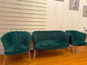 2 nəfərlik yataq: Künc divan, 2 kreslo