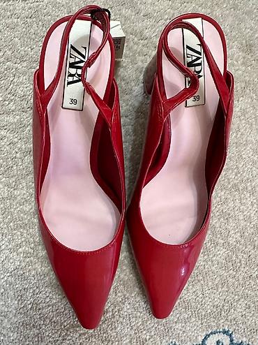 Туфли: Туфли, 38, Zara, Новый, цвет - Красный, Самовывоз — 12