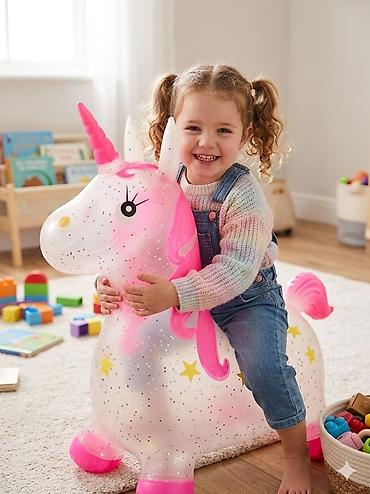 Игрушки: Надувной единорог-прыгун для детей 2–5 лет 🦄 Весёлый надувной прыгун — 1