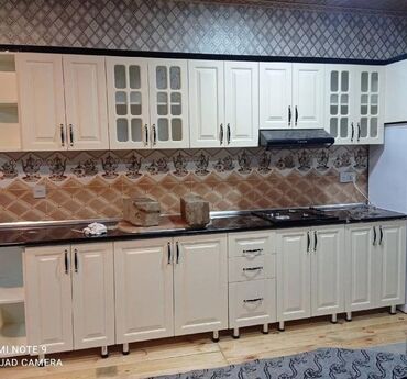 Sifarişlə mətbəx mebeli: Sifarişlə mətbəx dəsti, Özü çəkən petlələr, MDF, Kredit yoxdur, Pulsuz çatdırılma — 19