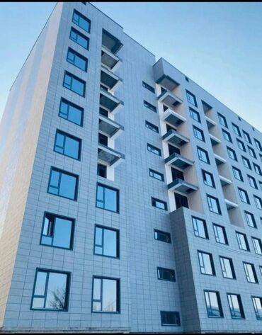 азат курулуш: 1 комната, 42 м², Элитка, 9 этаж, ПСО (под самоотделку)