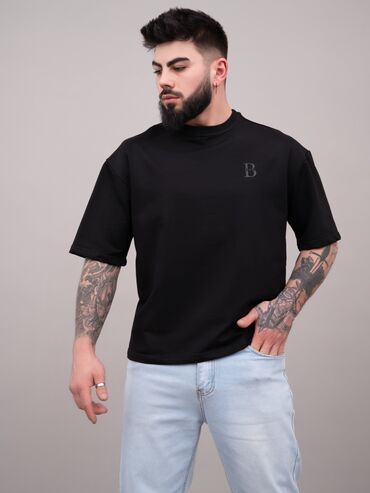 футболки мужской: Футболка M (EU 38), XL (EU 42), цвет - Черный