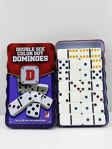 oyunca: №: 9142 Məhsulun adı: Domino Double Six Color Dot A-76 Brend: No Brand — 1