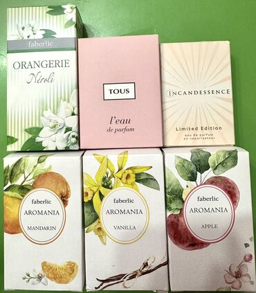 parfümeriya: Tous Parfum - 15azn Avon incandescence-10azn Faberlik -5azn Faberlik