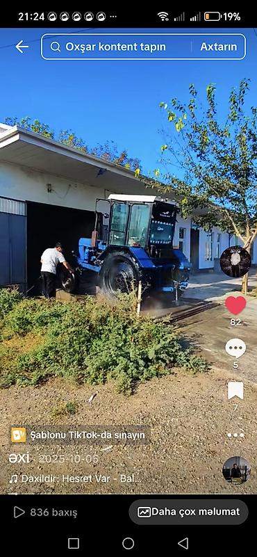 Traktorlar: Məhsul: Kənd təsərrüfatı traktoru və qoşulan avadanlıq Təsvir: - — 8