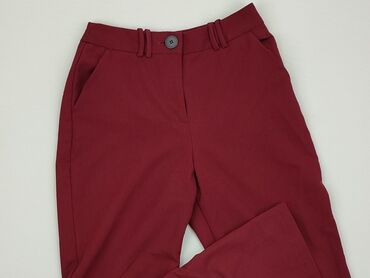 czerwone bluzki z koronki: Spodnie materiałowe, Bershka, 2XS, stan - Bardzo dobry