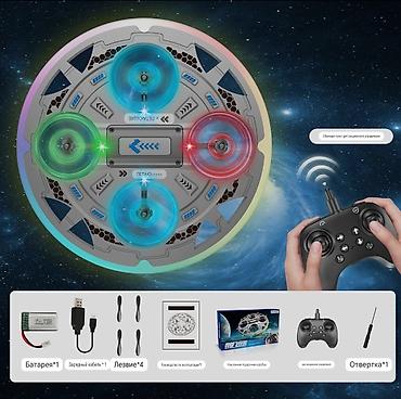 hd card: Летающий НЛО-дрон с подсветкой — полный комплект с пультом управления — 3