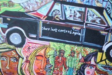 Slike i ramovi: The Art of Cleaning Buildings 100x100cm veliko platno autor Maré — 8