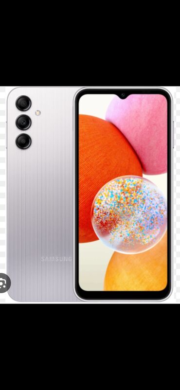 işlənmiş telefonlar kreditlə: Samsung Galaxy A14, 128 GB, rəng - Gümüşü, Barmaq izi