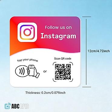 Рекламные щиты: Instagram izləyici lövhəsi – NFC və QR kodlu - Təyinat: Müştəriləri — 1