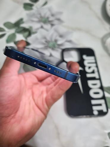 Apple iPhone: IPhone 12, Б/у, 64 ГБ, Синий, Чехол, 93 % — 2