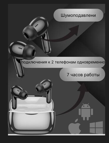 наушник ош: Вакуумные, Hoco, Новый, Беспроводные (Bluetooth), Классические