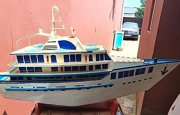 model: Əl işı maket yaxta/gəmi modeli - Material: əsasən ağac və kontrplak — 3