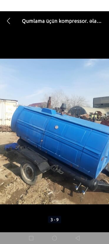 Kompressorlar: Sürülə bilən qumlama (sandblasting) üçün dizel hava kompressoru - — 7