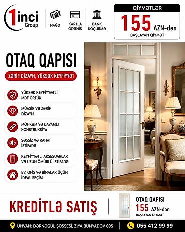Otaq qapısı – zərif dizayn, yüksək keyfiyyət Xüsusiyyətlər: - Yüksək
