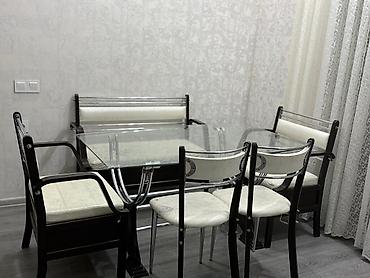 kafe stul: Mətbəx/dining üçün 4 ədəd stul dəsti - Material: qara-qəhvəyi taxta — 5
