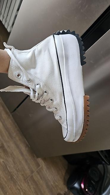 converse all star: Высокие белые кеды на массивной платформе бренда Converse Run Star — 4