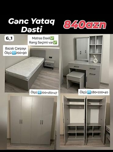 gence kravat: Gənc Yataq Dəsti – 840 AZN Komplektə daxildir: - Bazalı çarpayı — 1