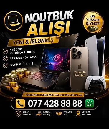 ƏN YÜKSƏK QİYMƏTƏ NOUTBUK PS5 APPLE NOUTBUKLARİN ALIŞI lalafo.az -da ƏN YÜKSƏK QİYMƏTƏ NOUTBUK PS5 APPLE NOUTBUKLARİN ALIŞI