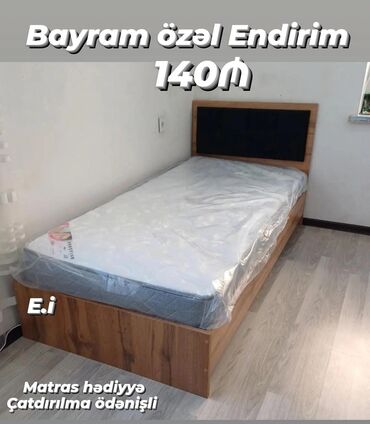 Çarpayılar: Yeni, Təknəfərlik çarpayı, Bazasız, Matras ilə, Siyirməsiz, Azərbaycan — 14