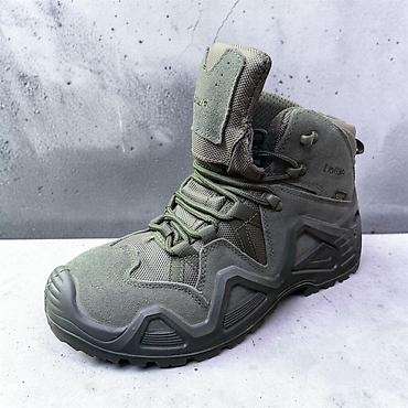 зимный сапоги: Тактические ботинки Lowa (мид) в цвете olive/grey - Полуберцы средней — 1