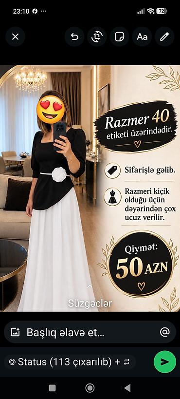 Zərif iki rəngli ziyafət donu - Üst: Qara rəngli, kvadrat yaxalı lalafo.az -da Zərif iki rəngli ziyafət donu - Üst: Qara rəngli, kvadrat yaxalı