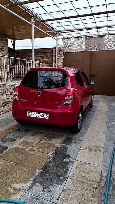 nissan note mini: Nissan March (Micra) – qırmızı rəng, 5 qapılı hetçbek. Əsas — 6