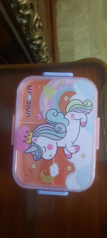 Uşaq yemək qabı – “Unicorn” dizaynlı bölməli luncboks - Şəkilli