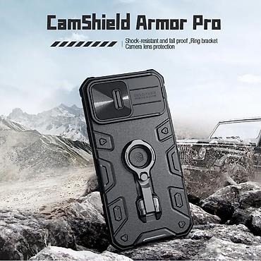 Maske i futrole za telefone: Nillkin CamShield Armor Pro maska za iPhone 14 Pro 6.1 u crnoj boji — 6