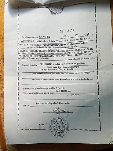 torpaq binə: Mal-qaranın saxlanışı və heyvandarlıq üçün təsərrüfat sahəsi və — 10